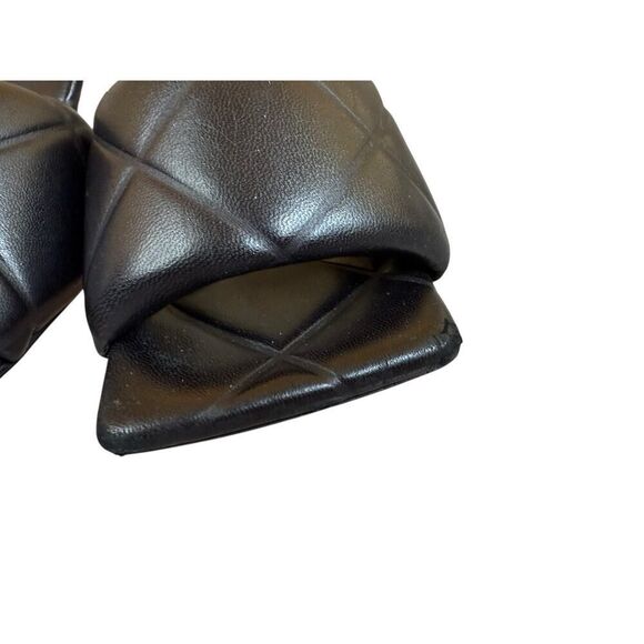 Bottega Veneta Lido 90 Black Quilted Leather Sandals Heels Size 38.5 - Picture 5 of 12